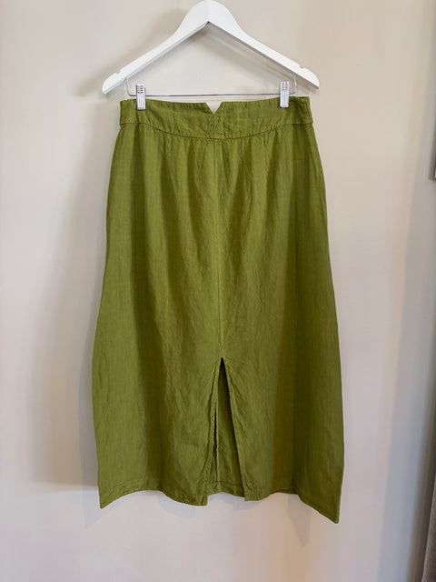 Transit Linen Pocket Skirt - Olive