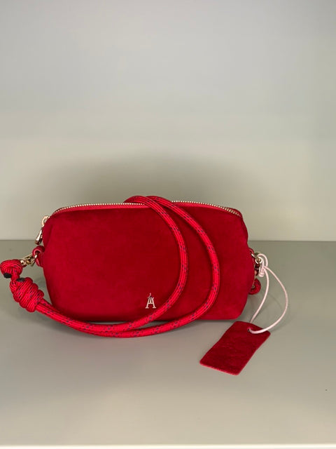 Craie Studio Nuage Crossbody Bag - Suede Rouge
