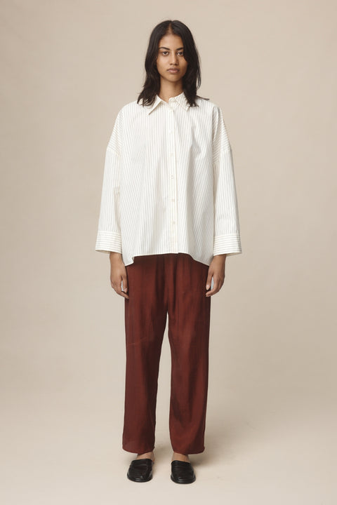 Marle Edie Shirt - Ivory/Black Stripe