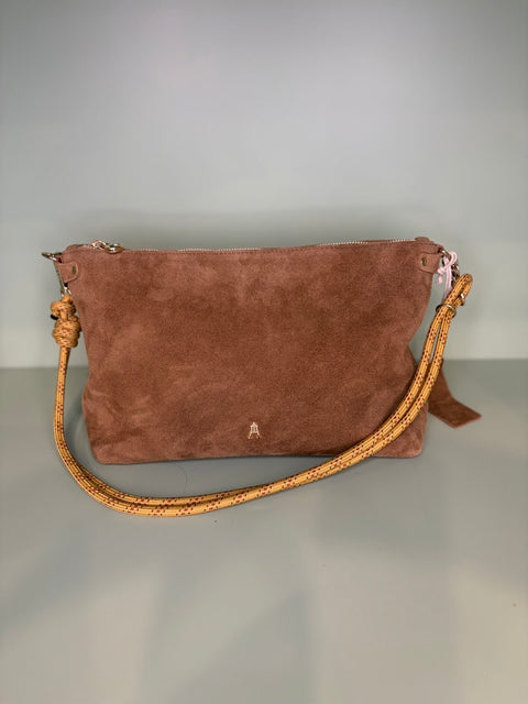 Craie Studio Mallow Crossbody Bag - Suede Sepia