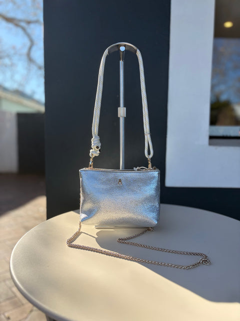 Craie Studio Duo Crossbody Bag - Argent