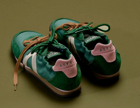 ASFVLT Grace Sneaker - Dark Green/Pink