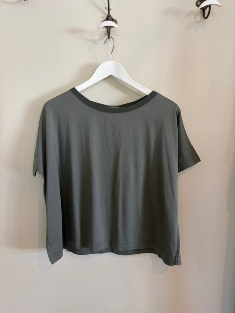 Transit Boxy Tee - Dark Olive