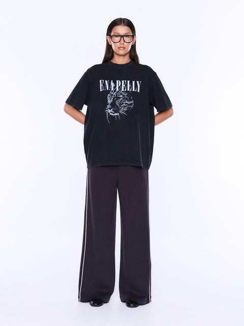 Ena Pelly Ivy Relaxed Tee - Vintage Black/Cheetah