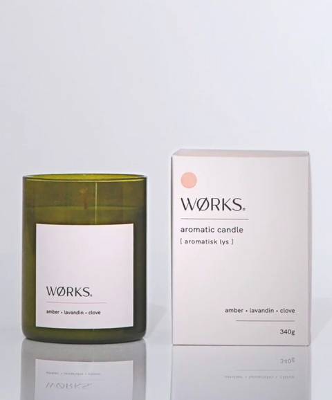 WØRKS Aromatic Candle | Amber, Lavandin, Clove
