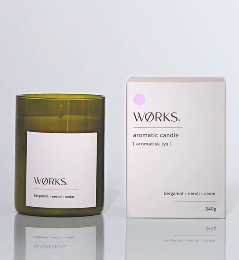 WØRKS Aromatic Candle | Bergamot, Neroli, Cedar