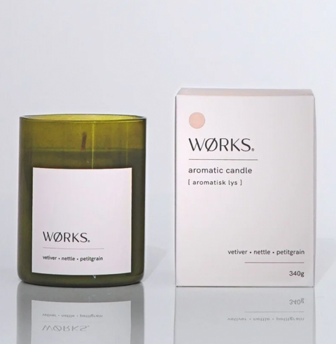 WØRKS Aromatic Candle | Vetiver, Nettle, Petitgrain