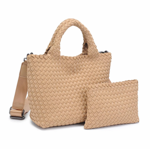 Sol and Selene Woven Neoprene Cross Body Bag - Skys The Limit Small