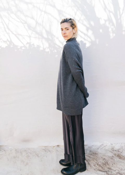 Luna Gallery Merino Wool Turtle Neck Jumper Dress