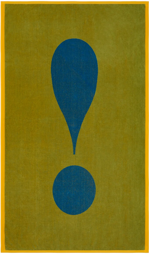 Lateral Objects Exclamation Towel Green