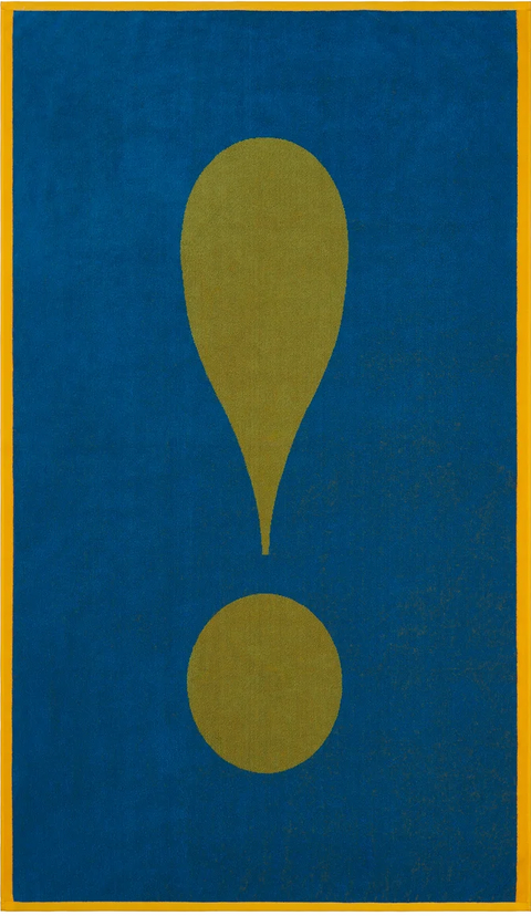 Lateral Objects Exclamation Towel Green