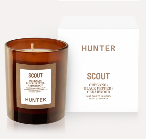 HUNTER CANDLES  SCOUT | Oregano, Black Pepper, Cedarwood