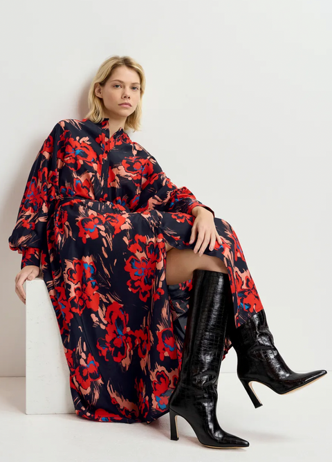 Essentiel Silk Print Dress