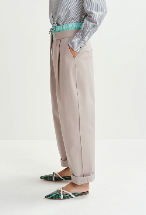Essentiel Hip Fabric Mix Pants