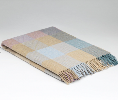 McNutt Of Donegal Merino Lambswool Check Throw