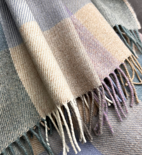 McNutt Of Donegal Merino Lambswool Check Throw
