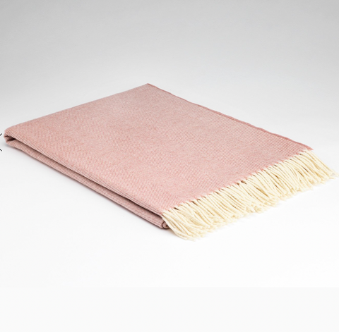 McNutt Of Donegal Merino Lambswool Herringbone Throw
