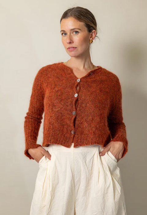 Luna Gallery Mohair and Merino Diamond Crop Cardi