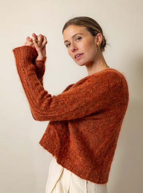 Luna Gallery Mohair and Merino Diamond Crop Cardi