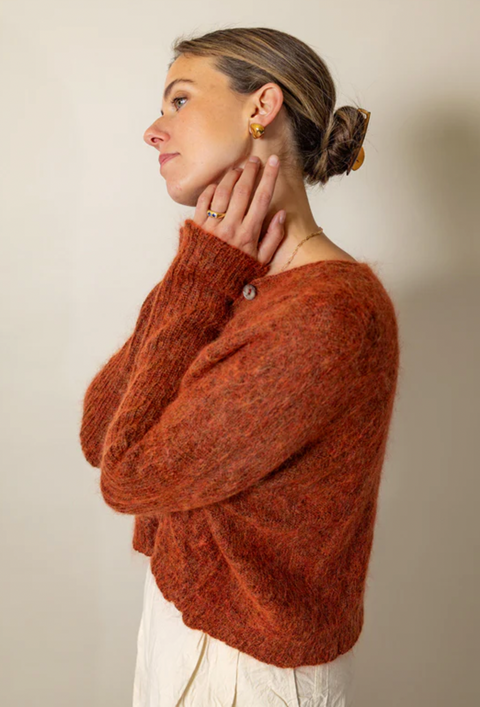 Luna Gallery Mohair and Merino Diamond Crop Cardi