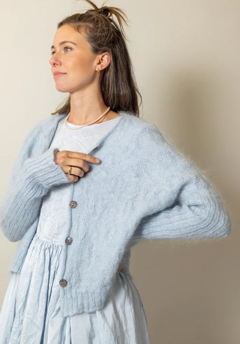 Luna Gallery Mohair and Merino Diamond Crop Cardi