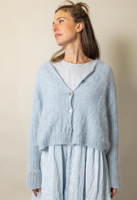 Luna Gallery Mohair and Merino Diamond Crop Cardi