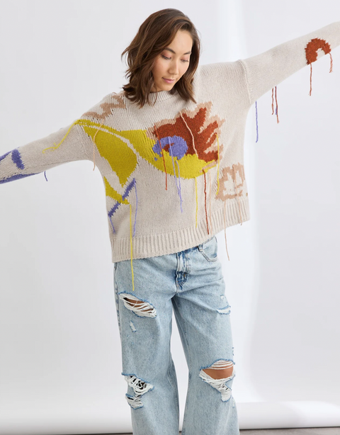 Mia Fratino Sabine Jacquard Crew Neck Jumper