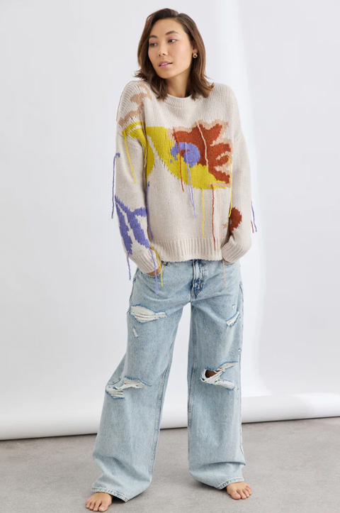 Mia Fratino Sabine Jacquard Crew Neck Jumper