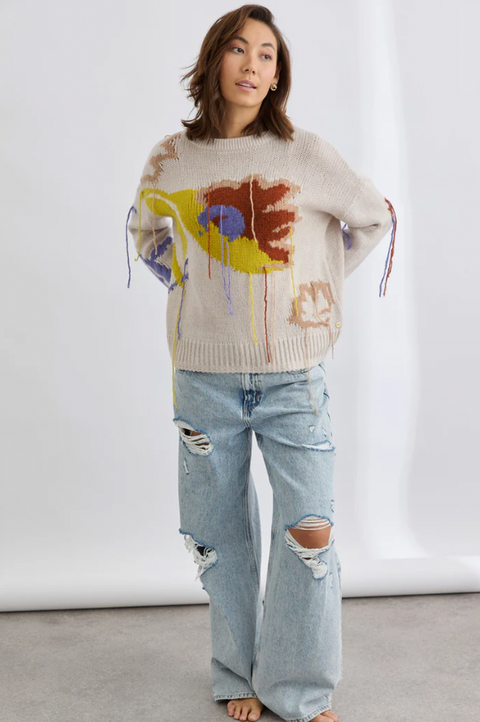 Mia Fratino Sabine Jacquard Crew Neck Jumper