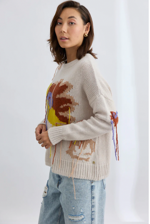 Mia Fratino Sabine Jacquard Crew Neck Jumper