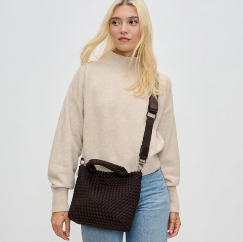 Sol and Selene Woven Neoprene Cross Body Bag - Skys The Limit Small