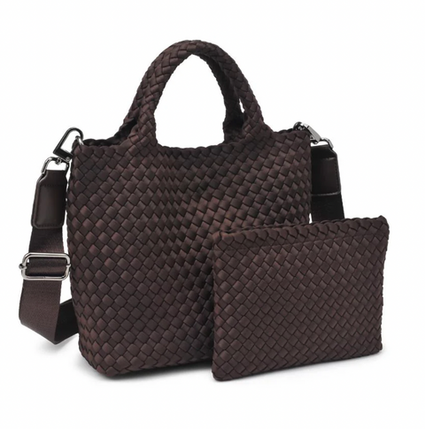 Sol and Selene Woven Neoprene Cross Body Bag - Skys The Limit Small