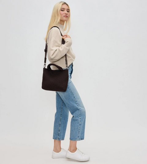 Sol and Selene Woven Neoprene Cross Body Bag - Skys The Limit Small