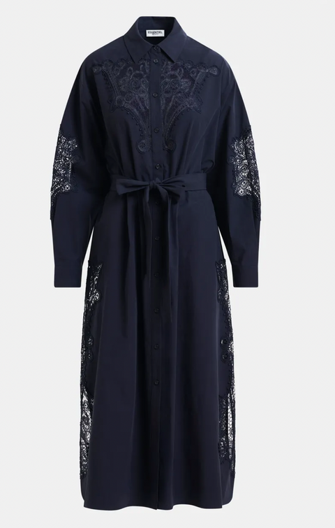 Essentiel Cotton Broderie Trim Dress