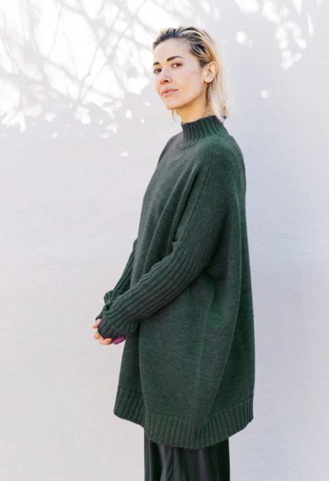 Luna Gallery Merino Wool Turtle Neck Jumper Dress