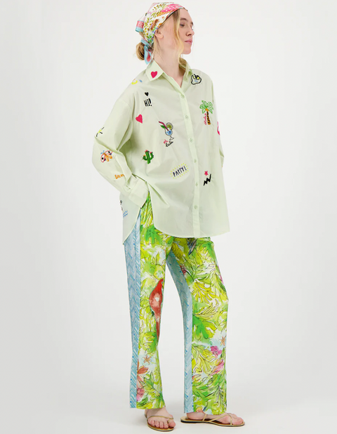 ME369 Madison Oversized Embroidered Shirt