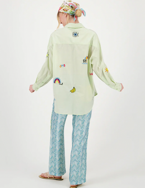 ME369 Madison Oversized Embroidered Shirt