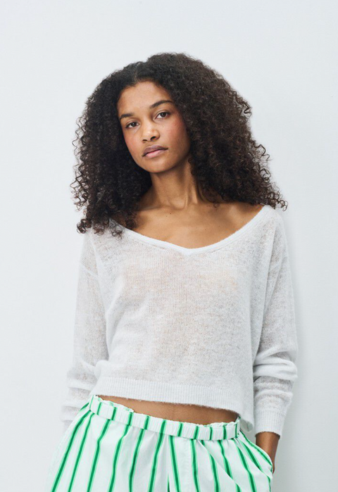 American Vintage Sheer V-Neck Jumper
