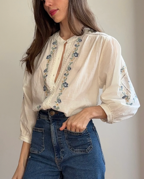 Marie Louise De Monterey Passionflower Blouse