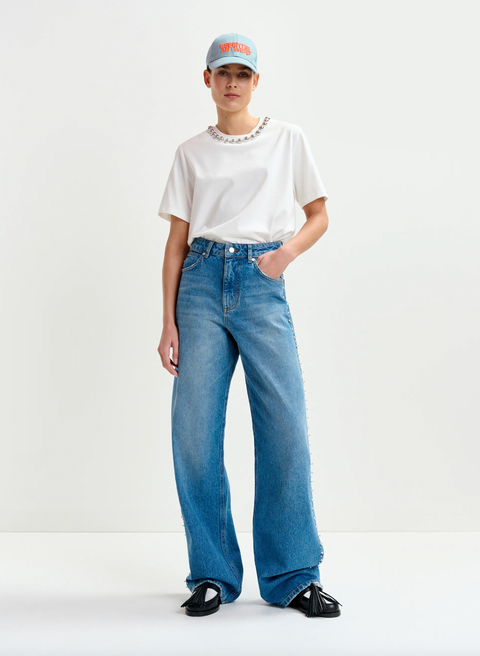 Essentiel Pearl Studded Jeans