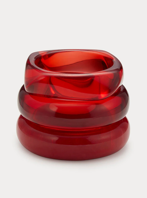 LUV AJ Formentera Bangle Set - Red