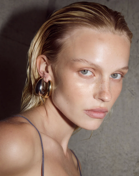 LUV AJ Chrome Orb Hoops