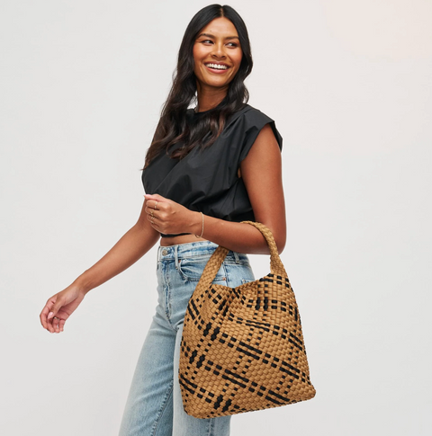 Sol and Selene Woven Neoprene Handbag - Celestial