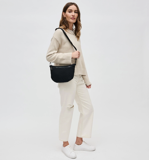 Sol and Selene Woven Neoprene Crossbody Bag - Ethereal