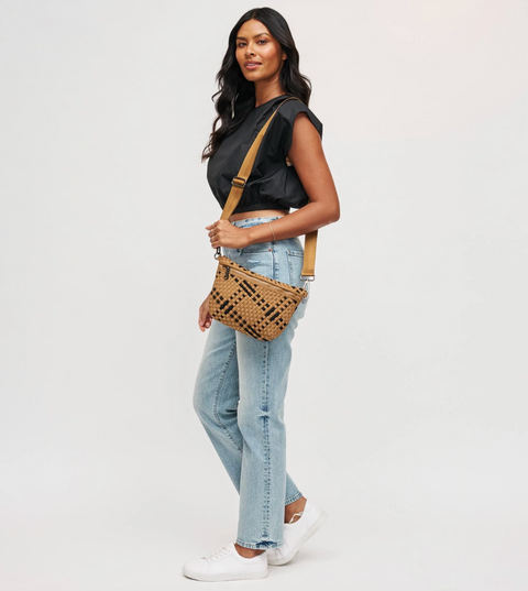 Sol and Selene Woven Neoprene Crossbody Bag - Ethereal