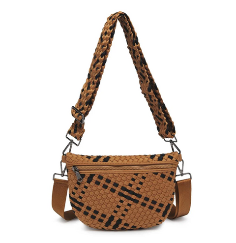 Sol and Selene Woven Neoprene Crossbody Bag - Ethereal