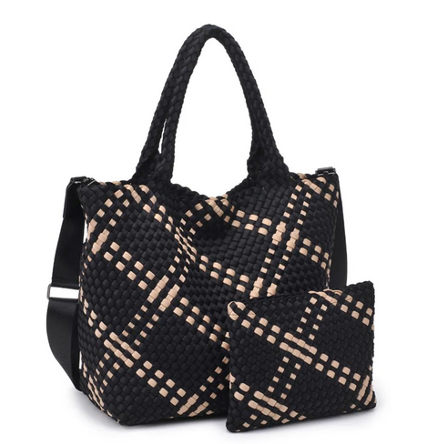 Sol and Selene Woven Neoprene Cross Body Bag - Skys The Limit Medium