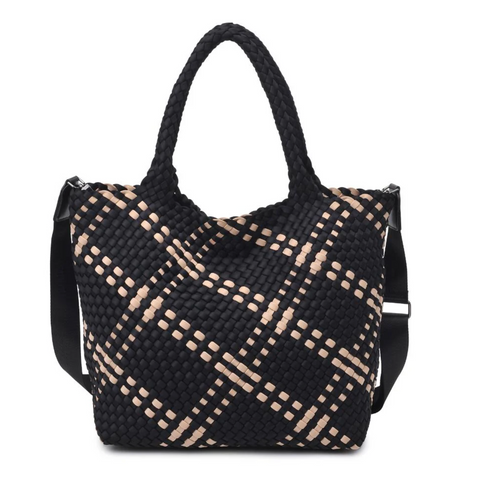 Sol and Selene Woven Neoprene Cross Body Bag - Skys The Limit Medium