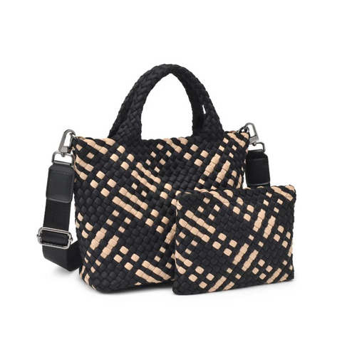 Sol and Selene Woven Neoprene Cross Body Bag - Skys The Limit Small