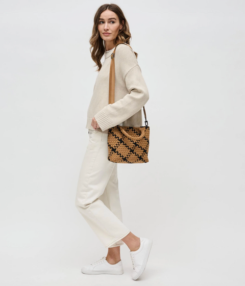 Sol and Selene Woven Neoprene Cross Body Bag - Skys The Limit Small